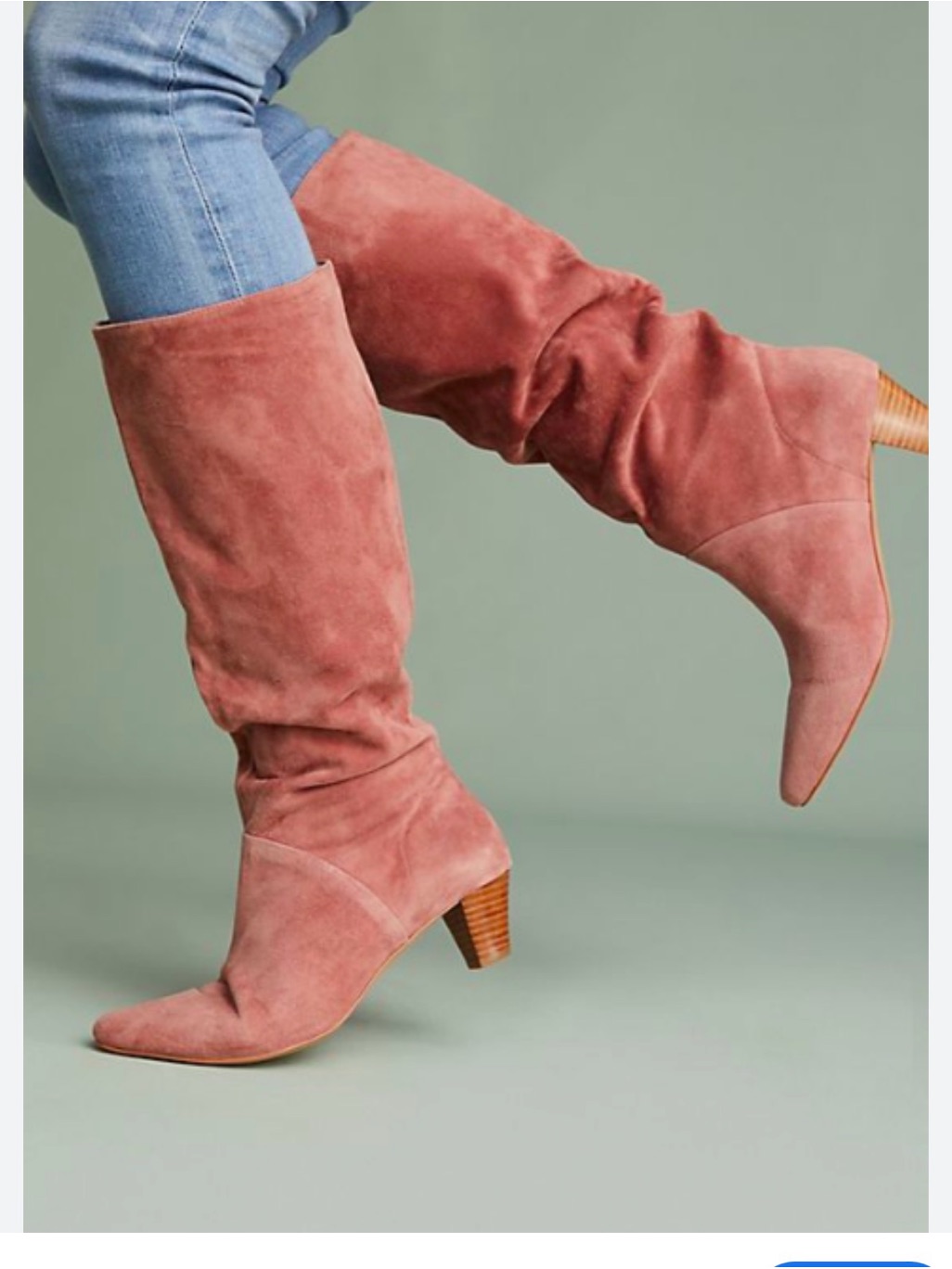 Silent D - Tinglet Suede Mid-Calf Slouch Boots In Blush Nwt
